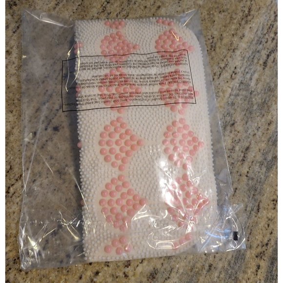 Vintage Dweck Purse Scallop Retro Beaded Pink Round Handles Lucite? - Picture 13 of 13